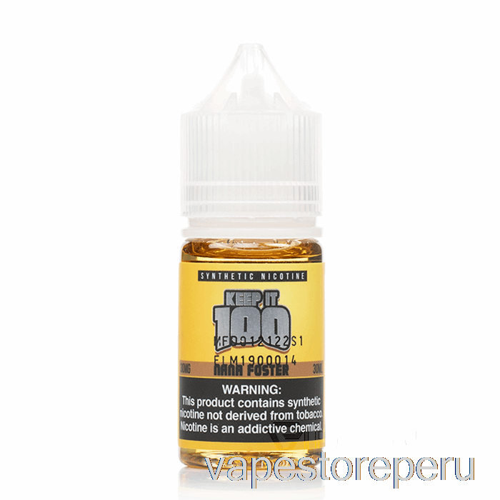 Sales De Vape Smoke Nana Foster - Manténgalo 100 - 30 Ml 30 Mg
